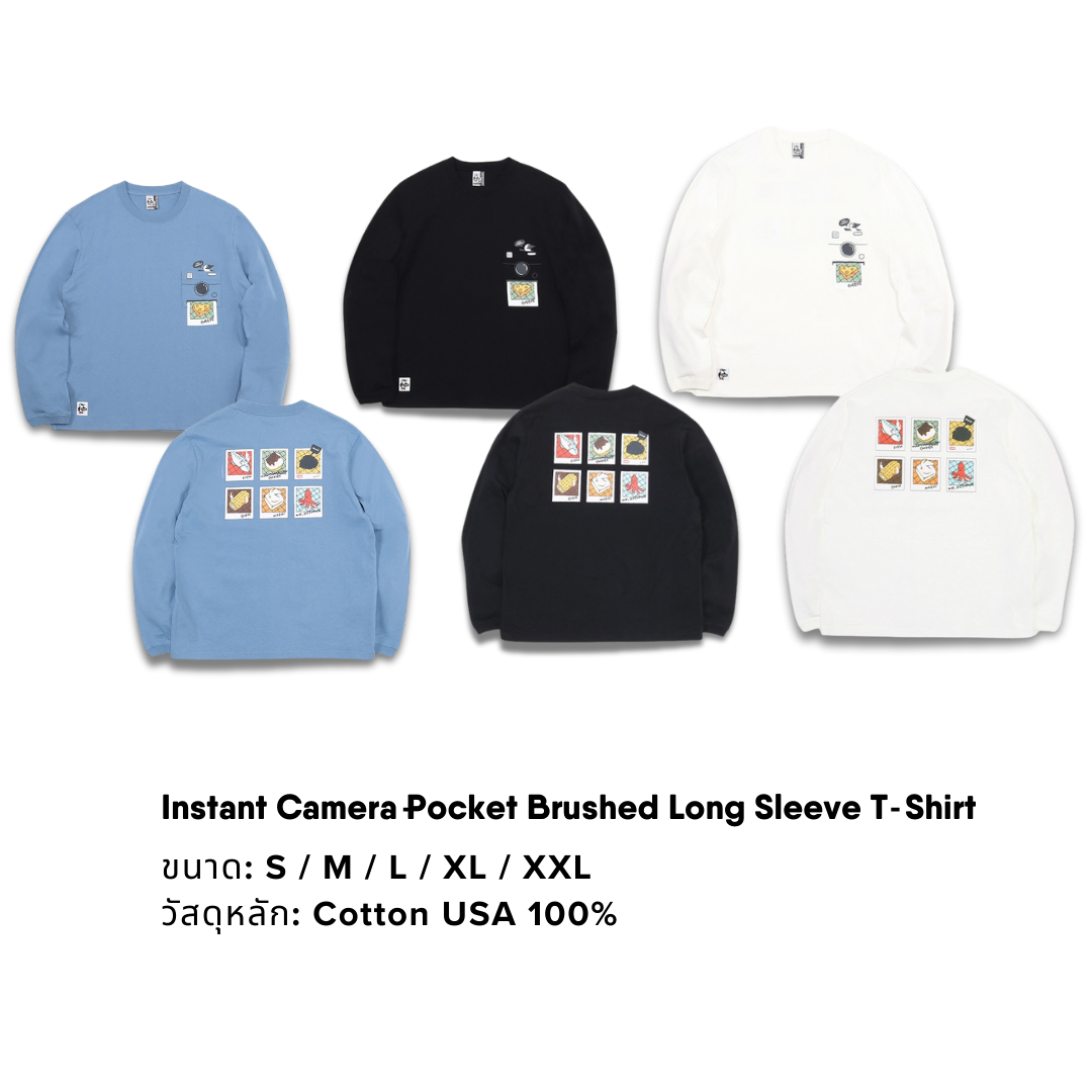 Instant Camera Pocket Brushed Long Sleeve T-Shirt I CHUMS