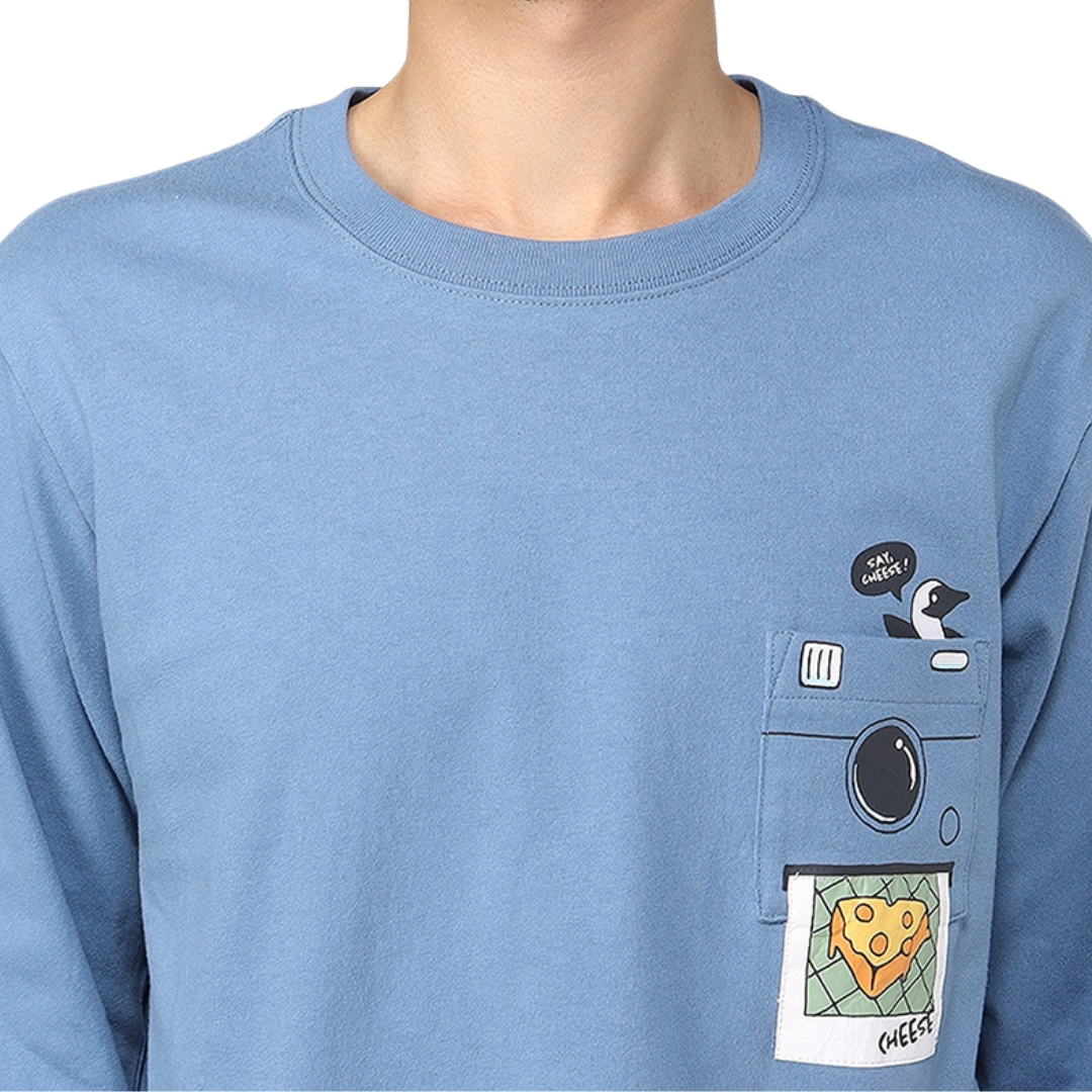 Instant Camera Pocket Brushed Long Sleeve T-Shirt I CHUMS