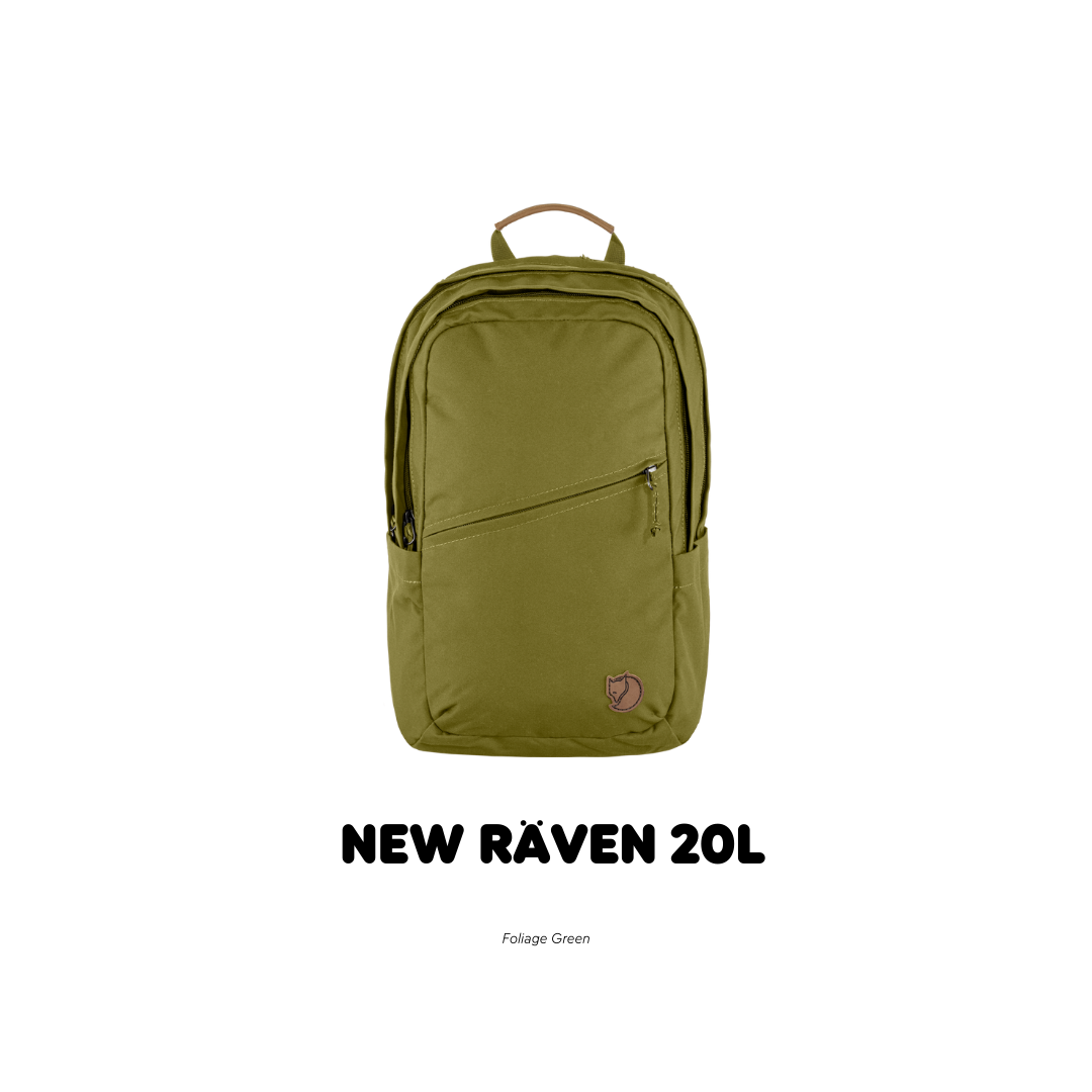 Fjallraven /Raven 20 /กระเป๋าเป้สะพายหลังดีไซส์เรียบง่าย สายและโลโก้หนังแท้ เป้เดินทาง เป้ท่องเที่ยว