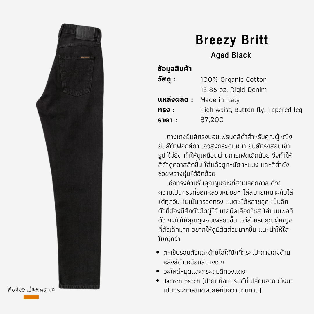 Breezy Britt-Aged Black I Nudie Jeans