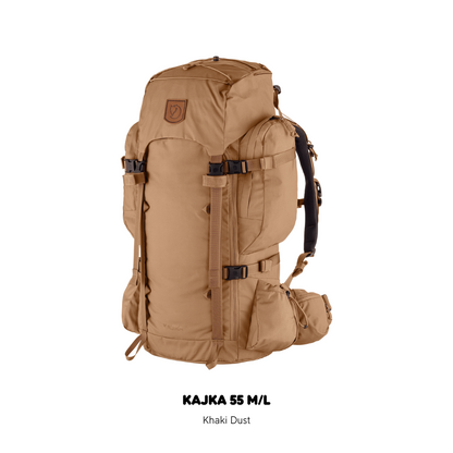 Fjallraven/ Kajka 55 S/M  และ Kajka 55 M/L / กระเป๋าเดินป่า ฉบับมือโปร ขนาด 55 ลิตร กระเป๋าเป้แบคแพค เป้เดินทาง