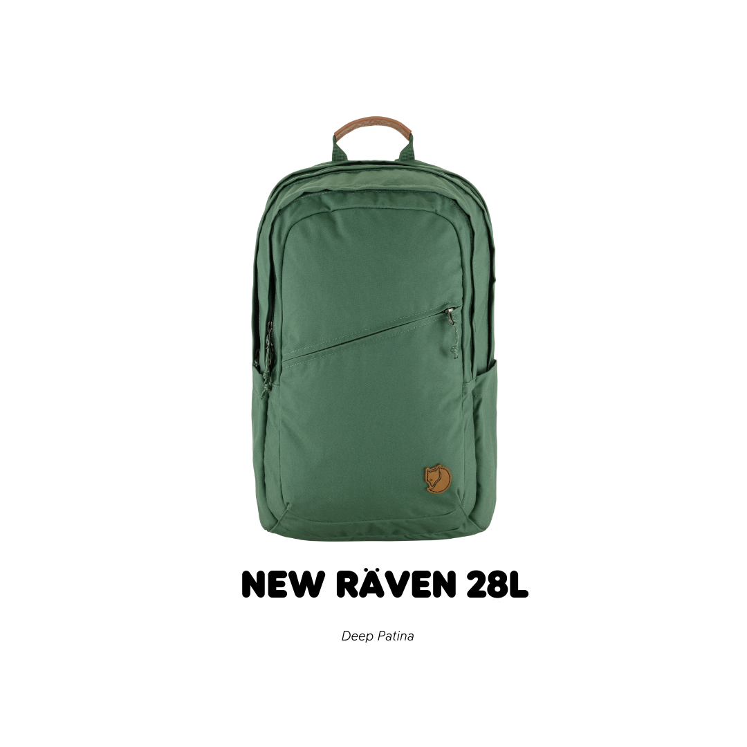 Fjallraven /Raven 28 /กระเป๋าเป้สะพายหลังดีไซส์เรียบง่าย สายและโลโก้หนังแท้ เป้เดินทาง เป้ท่องเที่ยว