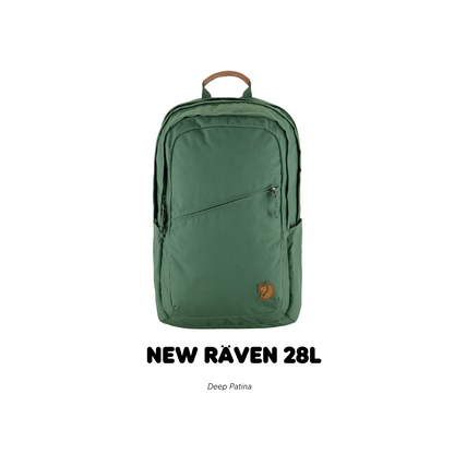 Fjallraven /Raven 28 /กระเป๋าเป้สะพายหลังดีไซส์เรียบง่าย สายและโลโก้หนังแท้ เป้เดินทาง เป้ท่องเที่ยว