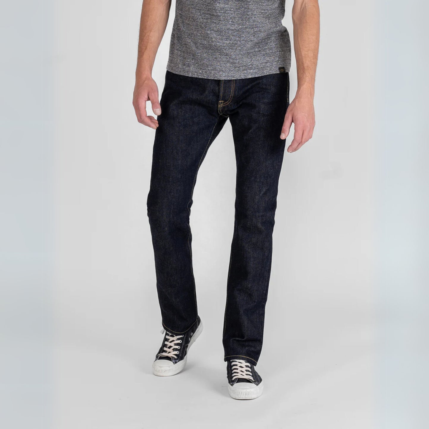 21oz Selvedge Denim Slim Cut Jeans - Indigo (IH-555S-21) | Iron Heart