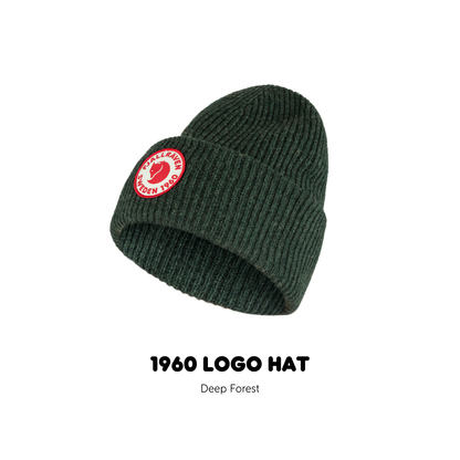 Fjallraven 1960 logo hat / หมวกถักลายลูกฟูก หมวกขนแกะ หมวกกันหิมะกันหนาว สำหรับนักผจญภัย ท่องเที่ยว หน้าหนาว