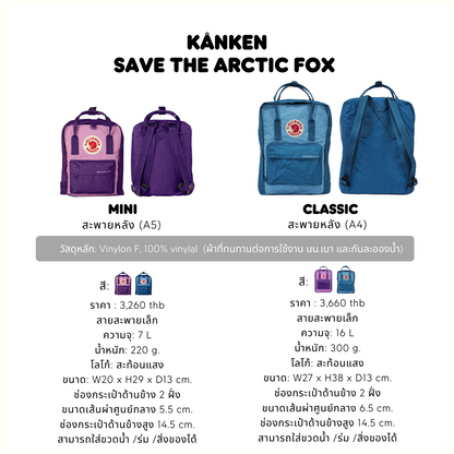 Kånken Save Arctic Fox Mini I Fjallraven