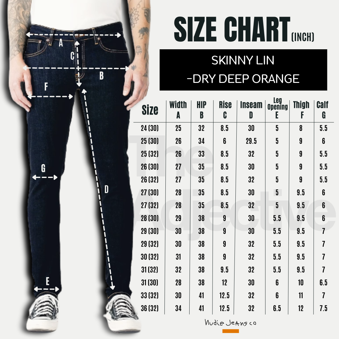 Skinny Lin-Dry Deep Orange I Nudie Jeans